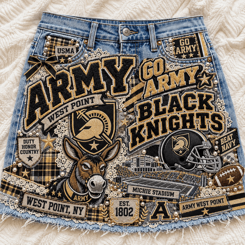 ABK Embellished Denim Skirt NTKO
