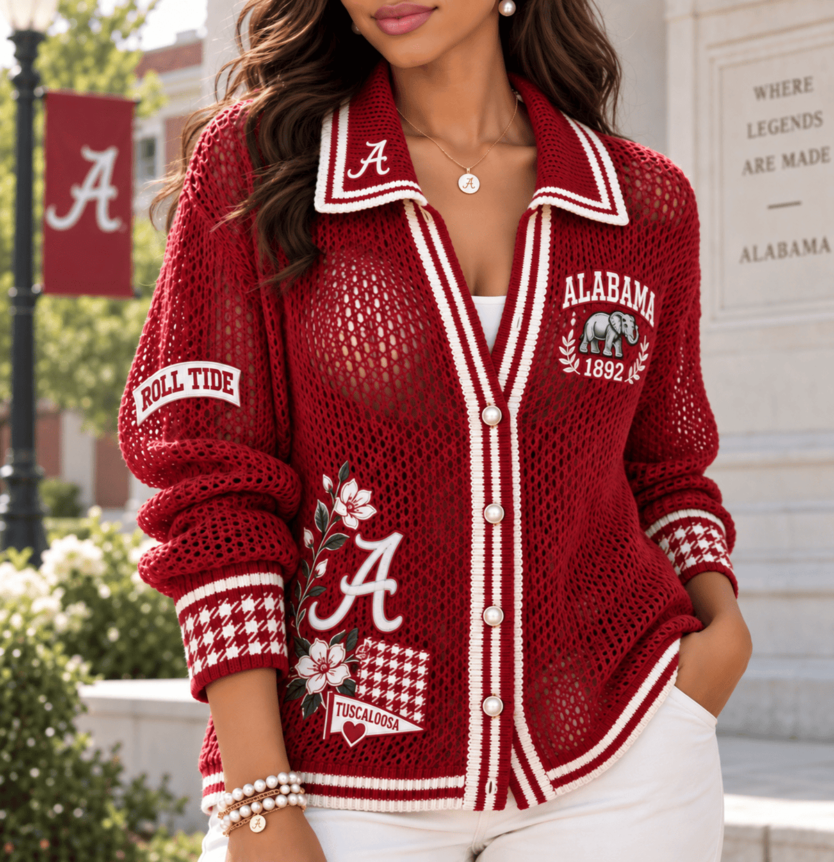 ACT Women’s Open-Knit Cardigan NTKO