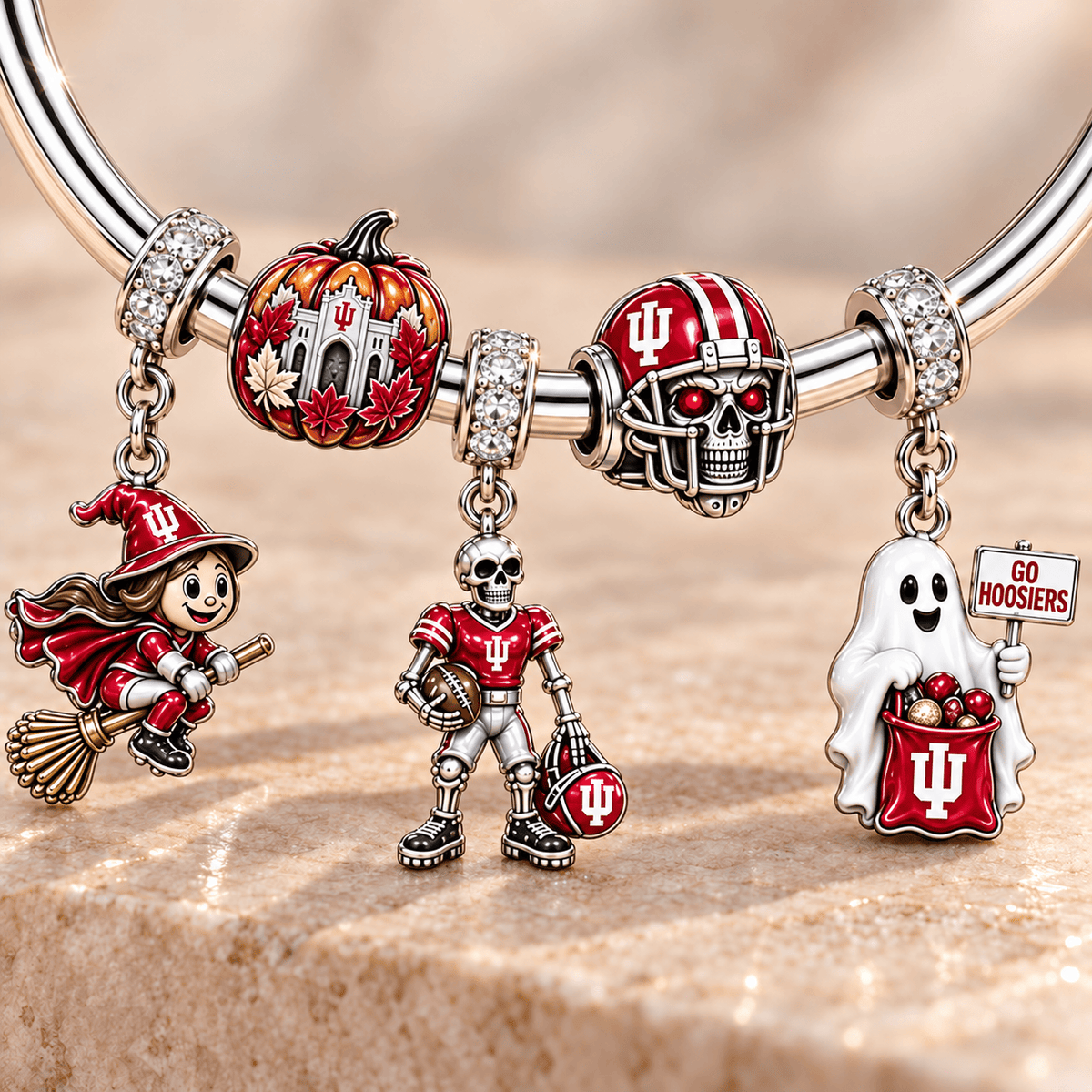 IDH Silver Charm Bracelet Set TMH