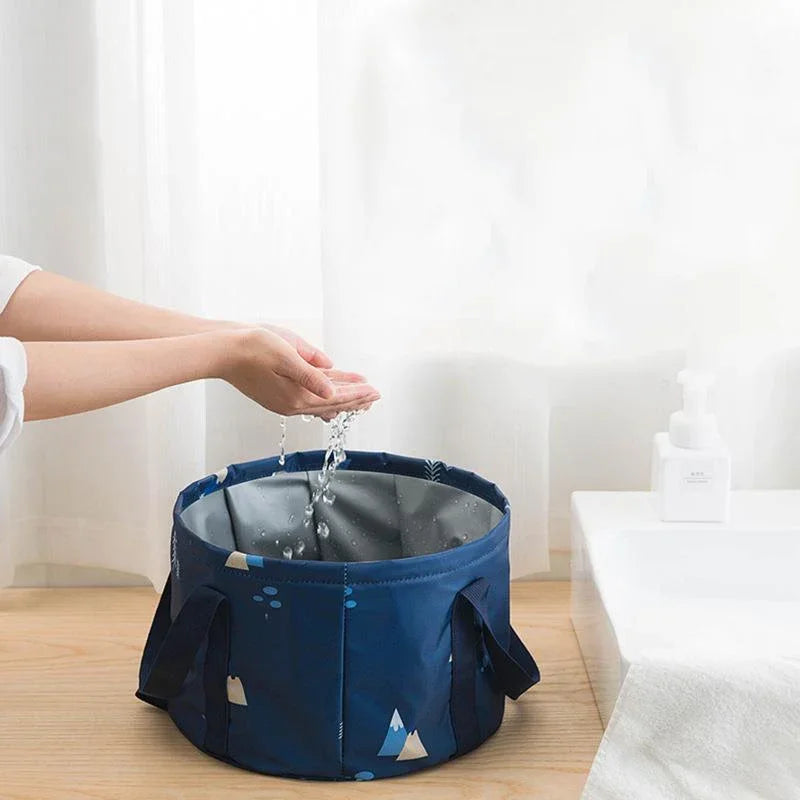 Portable Foldable Basin Travel Camping Wash Tub Fishing Bucket Outdoor Washing Bag Water Footbath Basin Sink Wash Clothes Basket