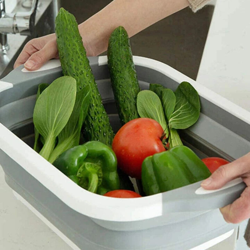 Foldable Home Wash Basin, Portable Sink, Foot Basin, Plastic Collapsible Bucket, Travel and Outdoor Camping Basin