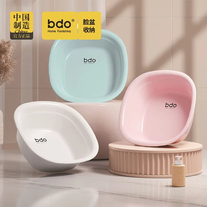 Household washbasin plastic thickened foot wash basin laundry basin vegetable wash basin student basin children's baby washbasin