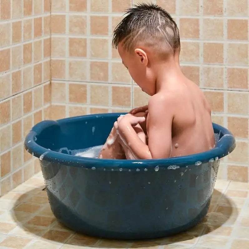 Extra Large Thick Plastic Wash Basin Durable Home Use Laundry Bathing Face Washing Basin round Shape Household Cleaning Tool