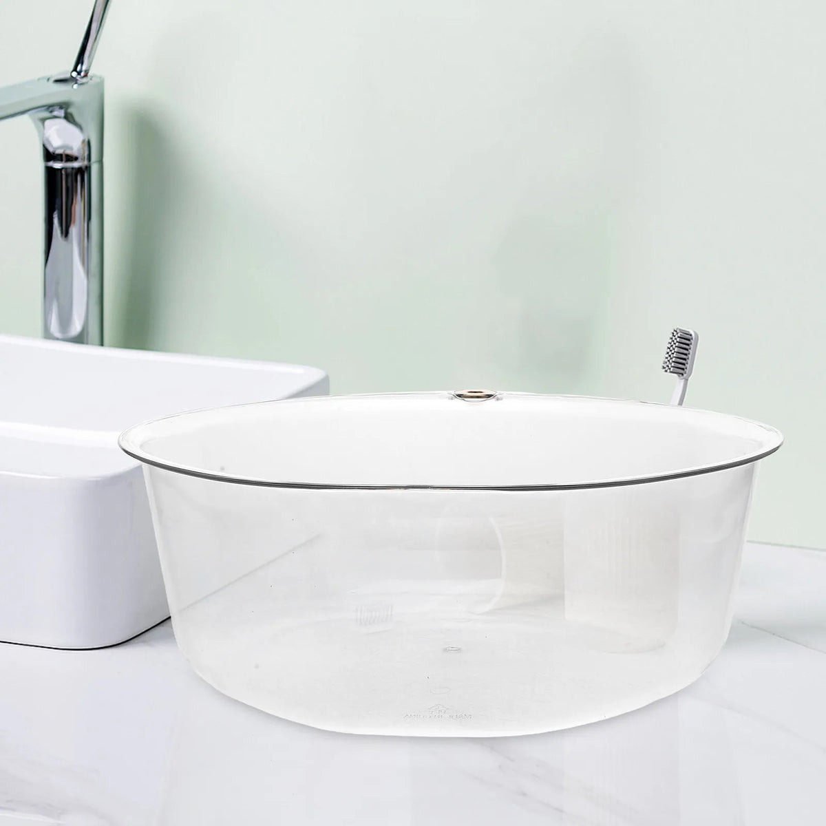 Heavy Duty Plastic Wash Basin Large Capacity for Washing Clothes Dishes Face Feet Bathing Portable Household Kitchen Bathroom