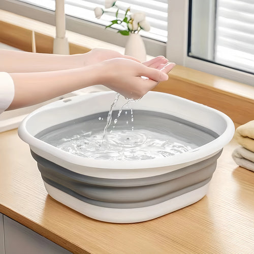 Collapsible Tub Basin Laundry Collapsible Laundry Baskets Foldable Plastic Washtub Space Saving Storage Container for Dishing